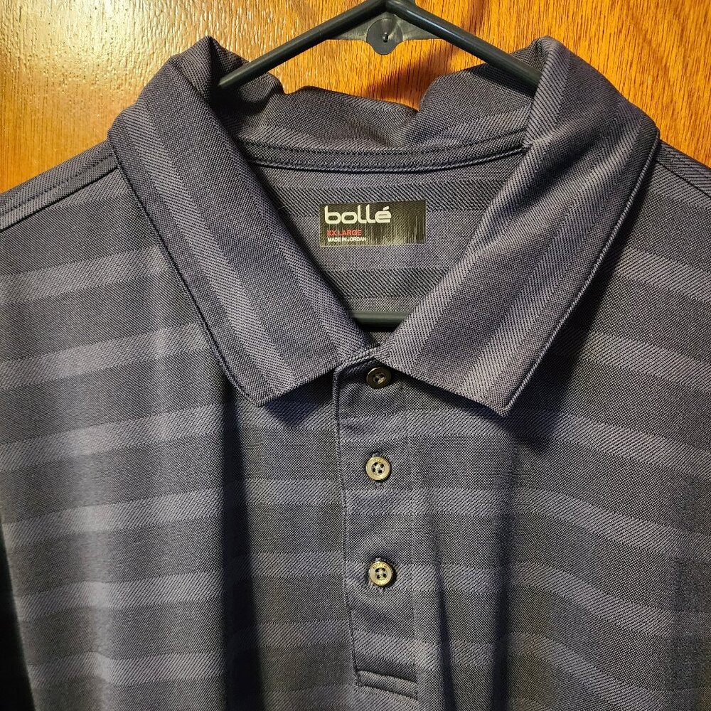 Men's 2XL Bolle Golf Black Stripe Short Sleeve Polo Shirt